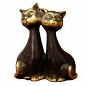 Сувенир бронза "Сладкая парочка кошек" 7,5х3,5х9 см 2929524