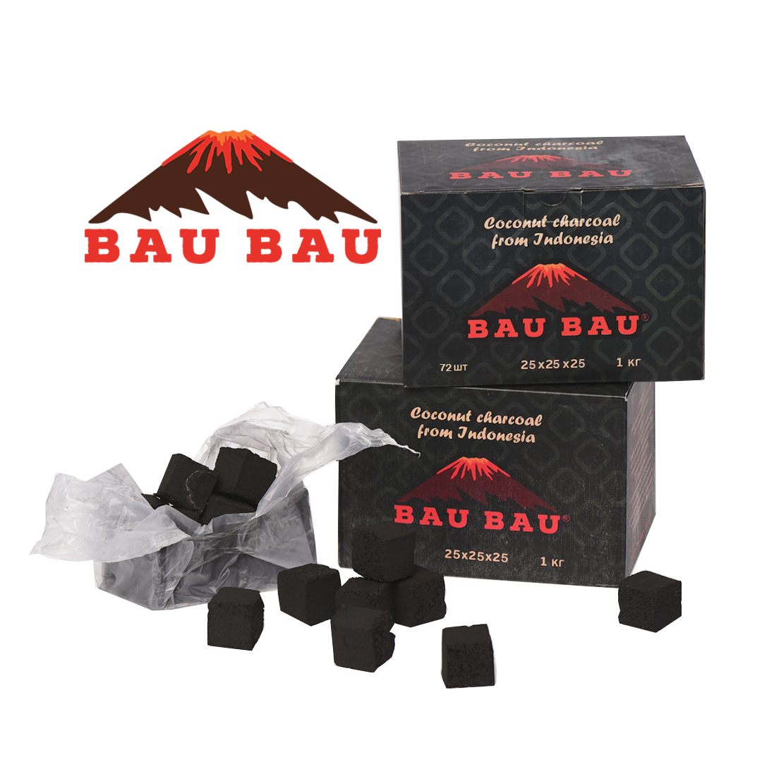 Уголь для кальяна Bau Bau кокосовый 72 куб 25*25