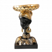 Сувенир  "Африканка в золотом уборе, с серьгами в ушах"  7332470