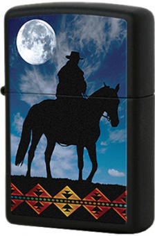 Зажигалка ZIPPO 28311 Cowboy Moon Black Matte