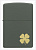 Зажигалка ZIPPO Four Leaf Clover с покрытием Green Matte 49796