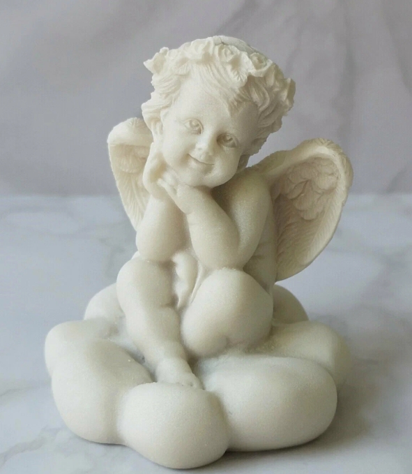 Мр.кр. Ангел на облачке сидит / белый 636-11 Мр.кр. Ангел на облачке сидит / белый 636-11