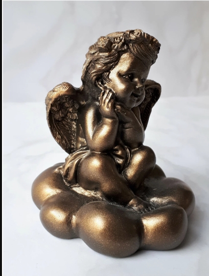 Мр.кр. Ангел на облачке сидит / бронза 636-12 Мр.кр. Ангел на облачке сидит / бронза 636-12