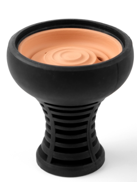 Чаша для кальяна, глина+силикон, классическая, 8х8х9.5см., черный 4731553