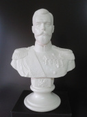 Бюст Николай II белый арт.116-1
