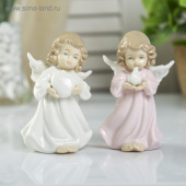 Сувенир керамика "Ангел в платье с голубем/сердцем"  3775421