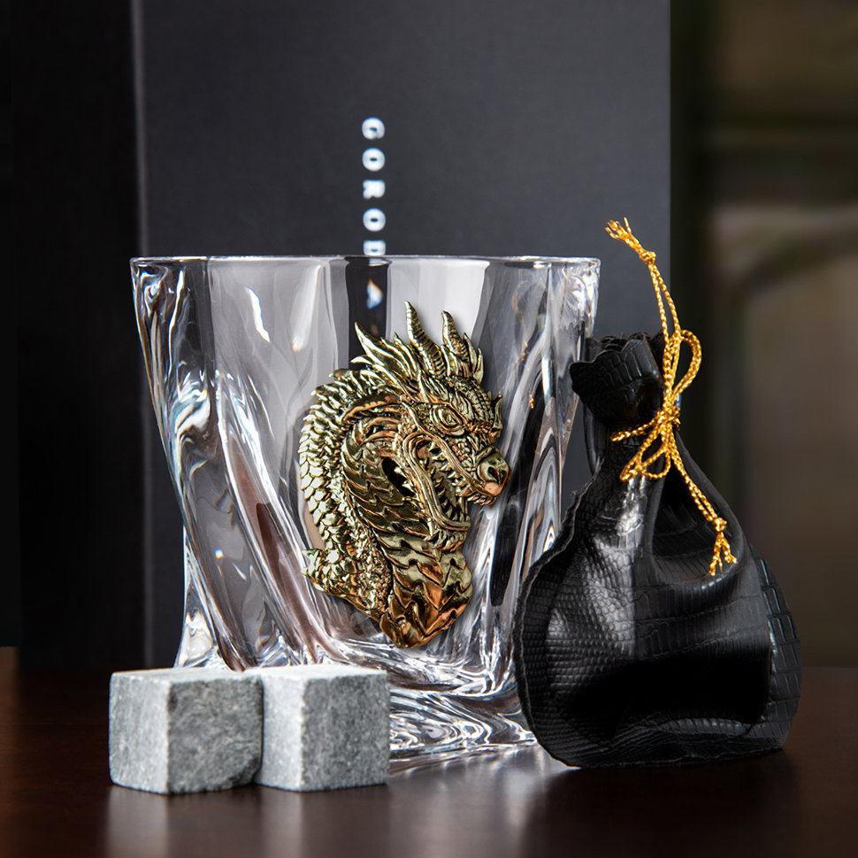 Бокал д/виски "Дракон"+ камни, мешок в черной подар.упак. 13000469 Бокал д/виски "Дракон"+ камни, мешок в черной подар.упак. 13000469