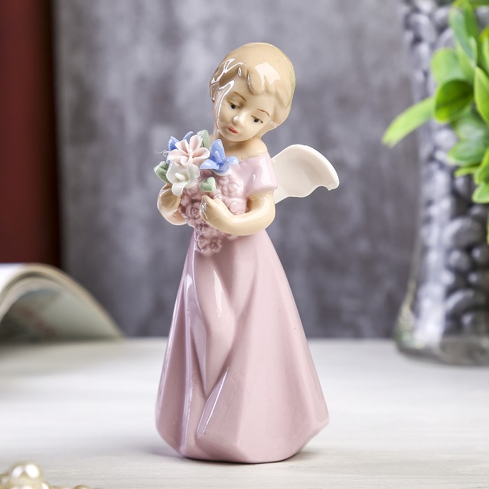Сувенир "Девочка ангел с розами" 13,5х6,5х4,5 см 538623