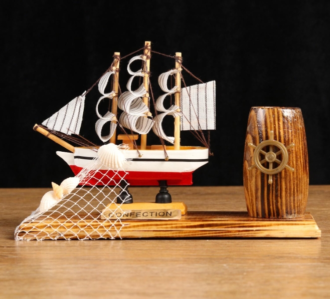 Корабль сувенирный на подставке, с карандашницей 22*7*15см 5285418 Корабль сувенирный на подставке, с карандашницей 22*7*15см 5285418