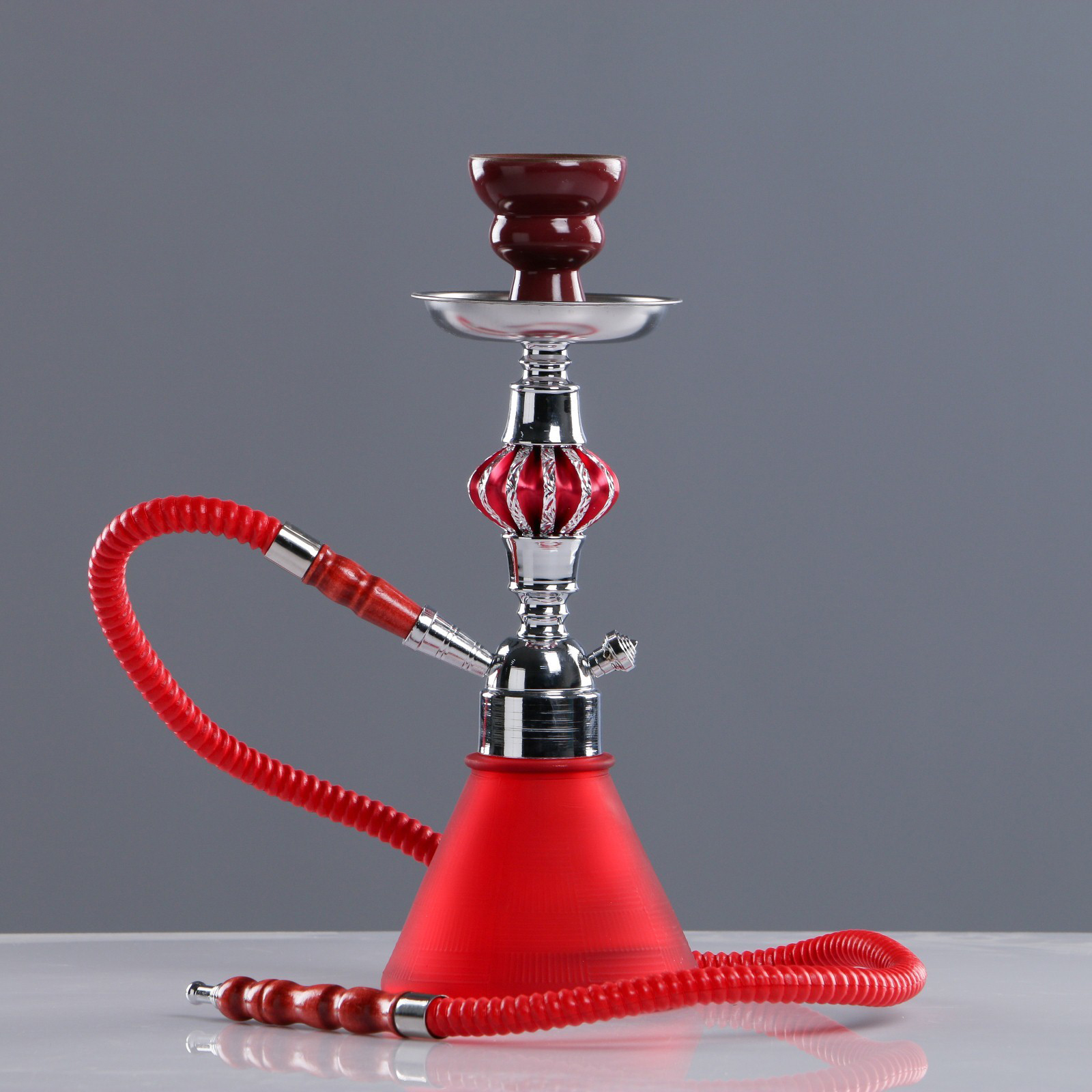 Кальян "Шахматы" 32см., красный 840876