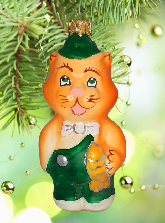 Котик в зеленой шляпе ,12см,фор.игрушка  4631155054028