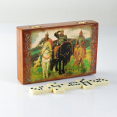 Игра домино в шкатулке "Три богатыря" арт.1594134