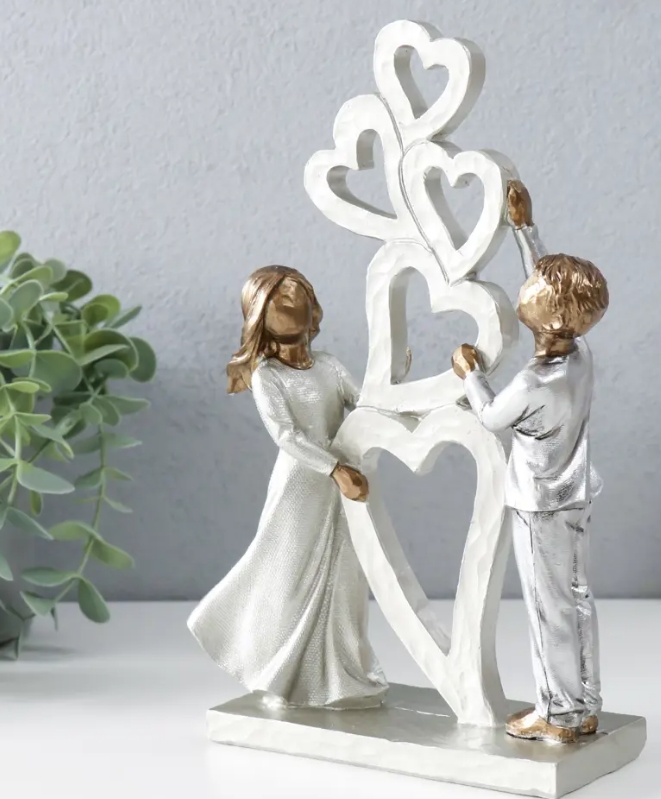 Сувенир полистоун "Малыши и инсталяция с сердцами" бронза, серебро 15,5х6х23 см 9837990 Сувенир полистоун "Малыши и инсталяция с сердцами" бронза, серебро 15,5х6х23 см 9837990