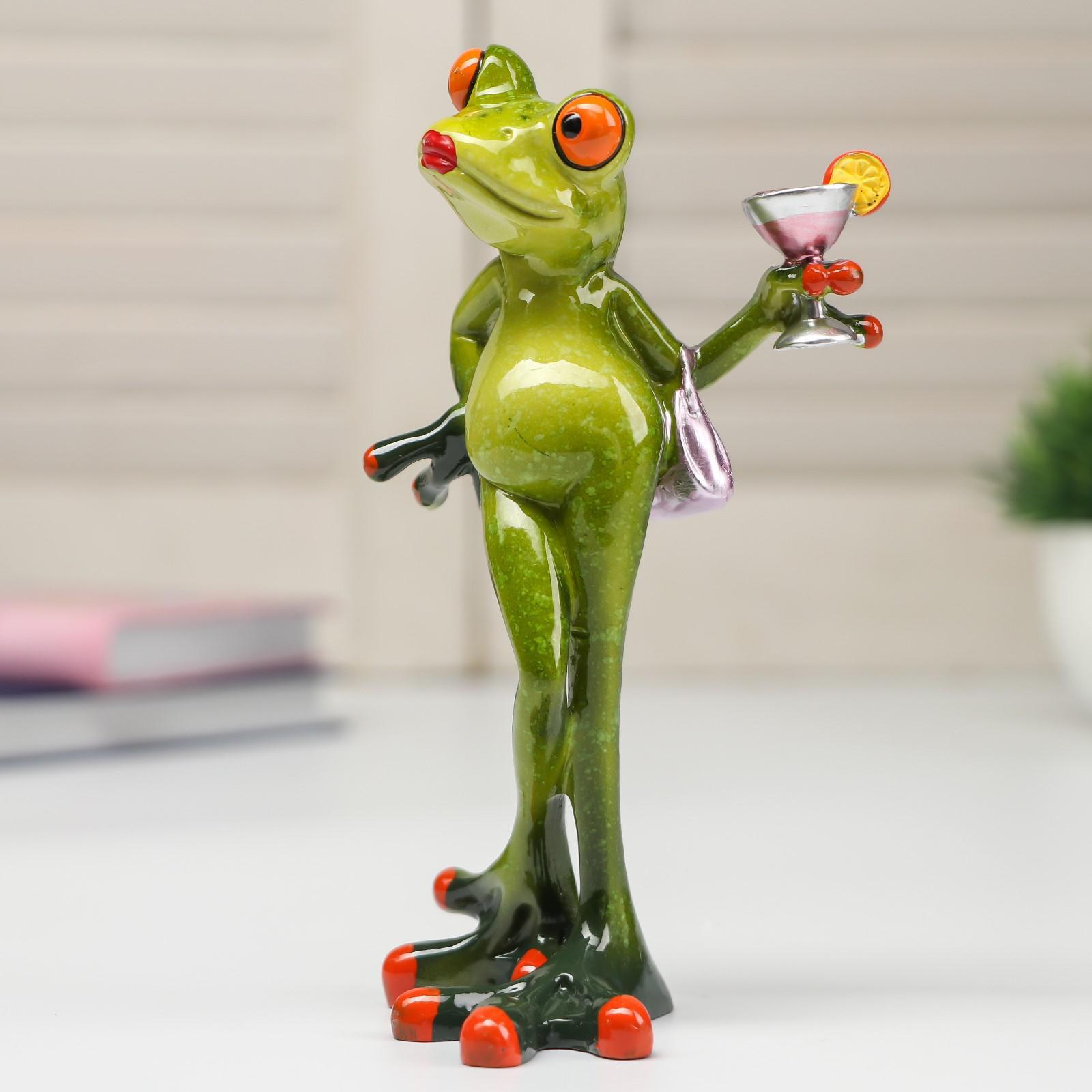 Сувенир полистоун "Лягушка с бокалом вина" 15,5х7,5х8,3 см 4825425 Сувенир полистоун "Лягушка с бокалом вина" 15,5х7,5х8,3 см 4825425