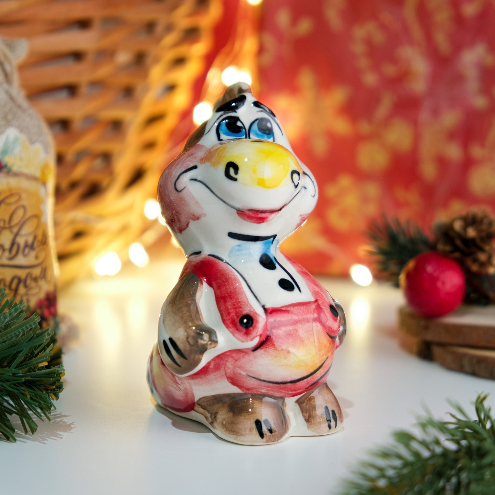 Сувенир Дракон "Ваня", гжель, цветной 9906751 пр-во Китай