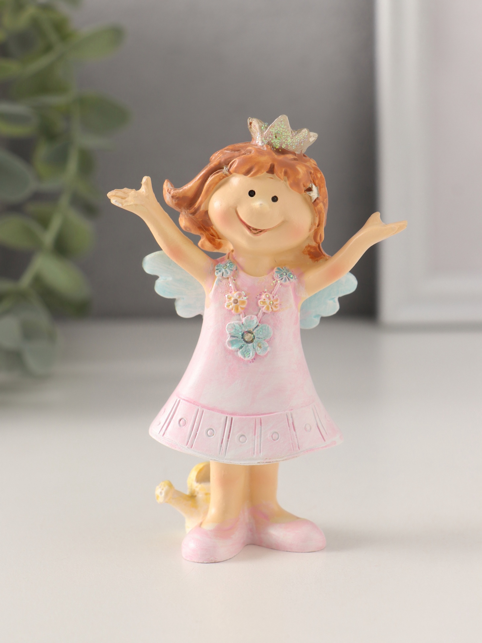 Сувенир полистоун "Принцесса-ангел в розовом платье с леечкой" 7х4х10см 10583303 Сувенир полистоун "Принцесса-ангел в розовом платье с леечкой" 7х4х10см 10583303