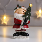 Сувенир "Дед Мороз в красной шубе, с ёлочкой" 10,5х5,5х7 см   6343757