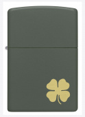 Зажигалка ZIPPO Four Leaf Clover с покрытием Green Matte 49796