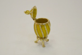 Яйцо пасх  " Витое малое с короной" цв. золотой арт. HE0222-10