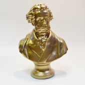 Бюст Пушкин 21 см бронза арт.122-2