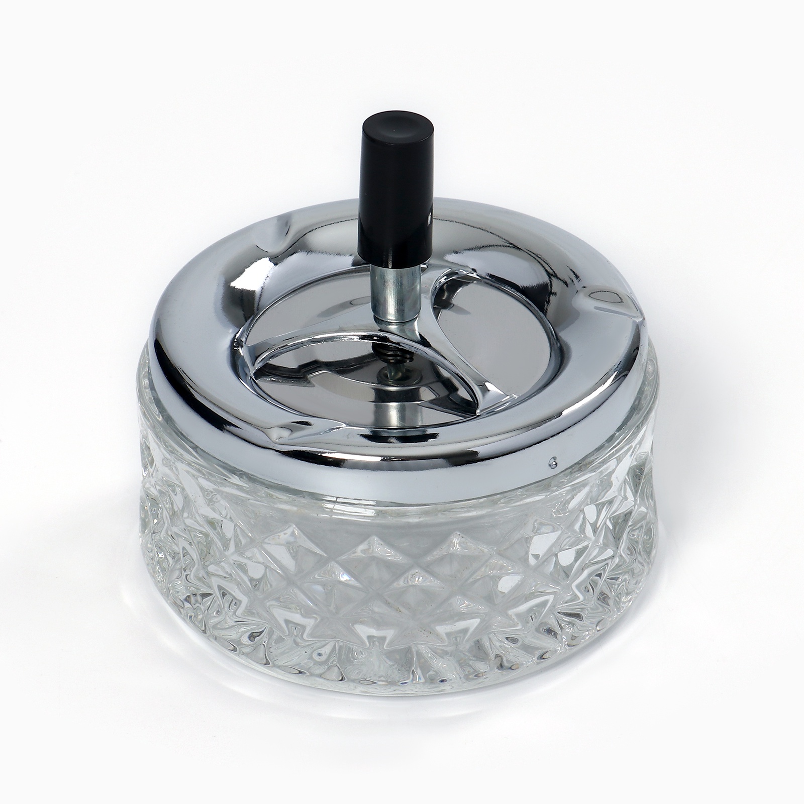 Пепельница бездымная "Айиви", 11.5х11 см, хром   5219128