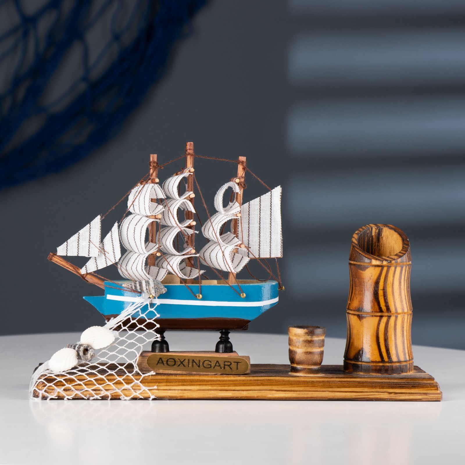 Набор настольный "Корабль" с карандашницей 22*7*15см 5285441