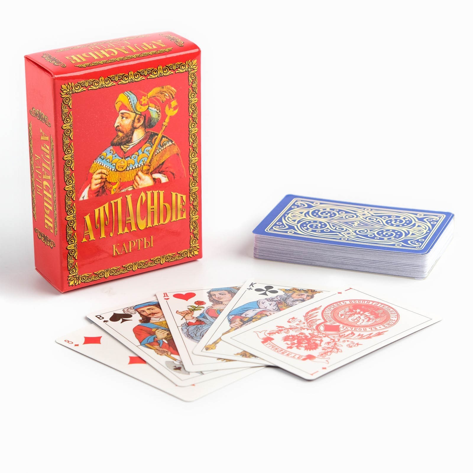 Карты игральные подарочные "Атласные", 36 шт, карта 8.5 х 6.5 см, картон 270 г 9902216