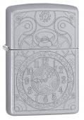 Зажигалка ZIPPO 29699 Clock Gadget Design Satin Chrome