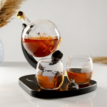 Мини-Бар Путешествия, на подставке, штоф - 930 мл, бокалы - 330 мл, 23,5 х 25,5 х 23 см 10123539 Мини-Бар Путешествия, на подставке, штоф - 930 мл, бокалы - 330 мл, 23,5 х 25,5 х 23 см 10123539