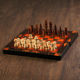 Настольные игры 3 в 1 "Ламиран": шахматы, шашки, нарды, 30х30 см 3635884