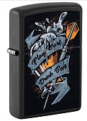 Зажигалка ZIPPO Darts с покрытием Black Matte, латунь/сталь, черная 38x13x57 мм																				 Зажигалка ZIPPO Darts с покрытием Black Matte, латунь/сталь, черная 38x13x57 мм