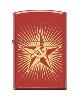 Зажигалка ZIPPO 233 RUSSIAN HAMMER SICKLE