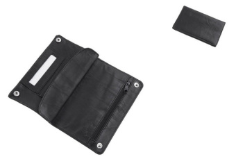 Кисет для сигаретного табака Анжело нат. кожа черный 86134А