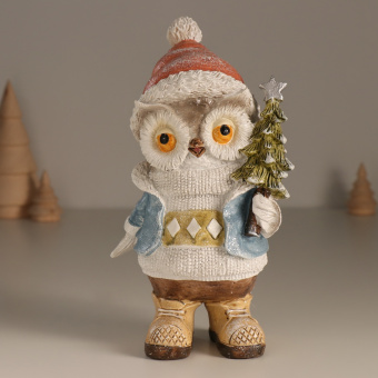 Сувенир полистоун "Совёнок в свитере с ромбами, с ёлкой" 11,6х8х19 см 10325921 Сувенир полистоун "Совёнок в свитере с ромбами, с ёлкой" 11,6х8х19 см 10325921