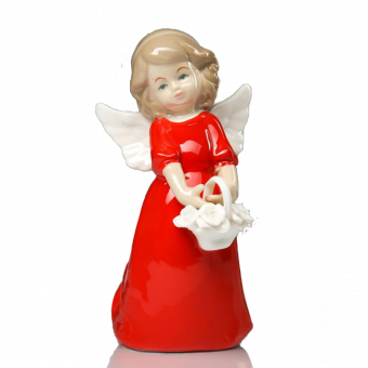 Сувенир "Ангел в красном платье" 15х7,5х7 см 1533486