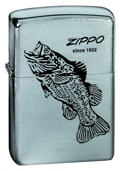 Зажигалка ZIPPO 200 Black Bass