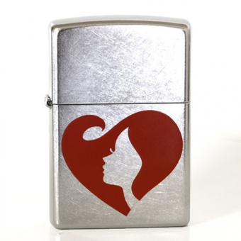 Зажигалка ZIPPO 28697 Women Heart Street Chrome