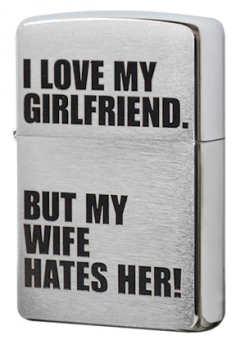 Зажигалка ZIPPO 24522 My Girlfriend Brushed Chrome