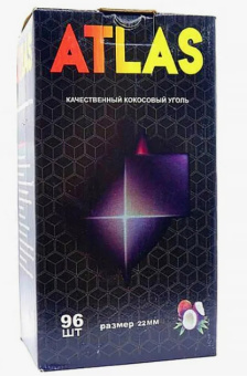 Уголь для кальяна Атлас 96 шт 22 мм (10)
