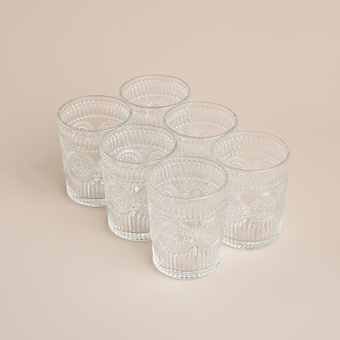 Набор стаканов стеклянный SL Home «Ларго», 400 мл, 8×13 см, цвет прозрачный