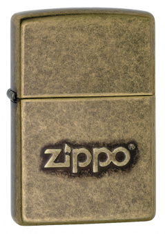 Зажигалка ZIPPO 28994 ZIPPO Logo Stamp, Antique Brass