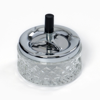 Пепельница бездымная "Айиви", 11.5х11 см, хром   5219128