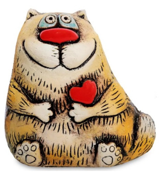 Фигурка ''Кот-Носик с сердцем'' шамот KK-250