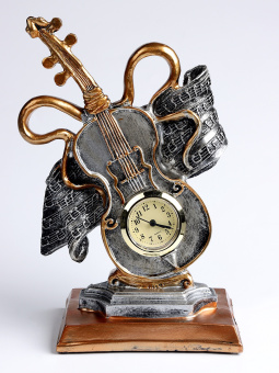 Часы настольные "Скрипка" 14х8,2х24,5см д-5см 10781545