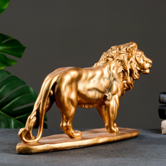 Фигура «Лев идущий», под бронзу, 45×14×27 см 3967685